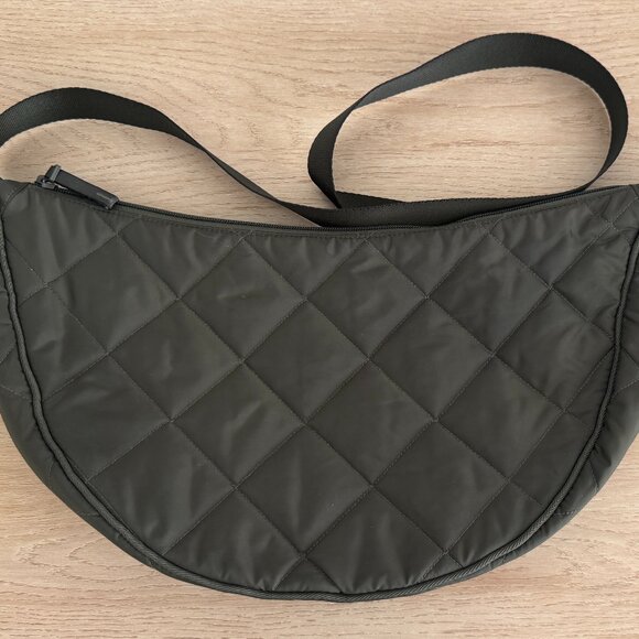 Uniqlo Round Shoulder Quilted Mini Bag - Olive - Picture 3 of 5